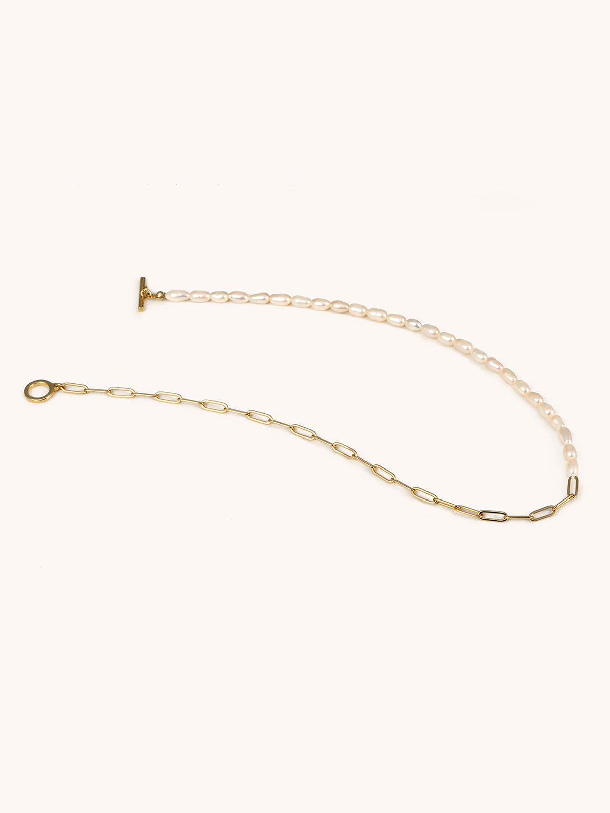 Pearl Link Toggle Necklace