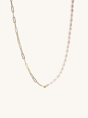 Pearl Link Toggle Necklace