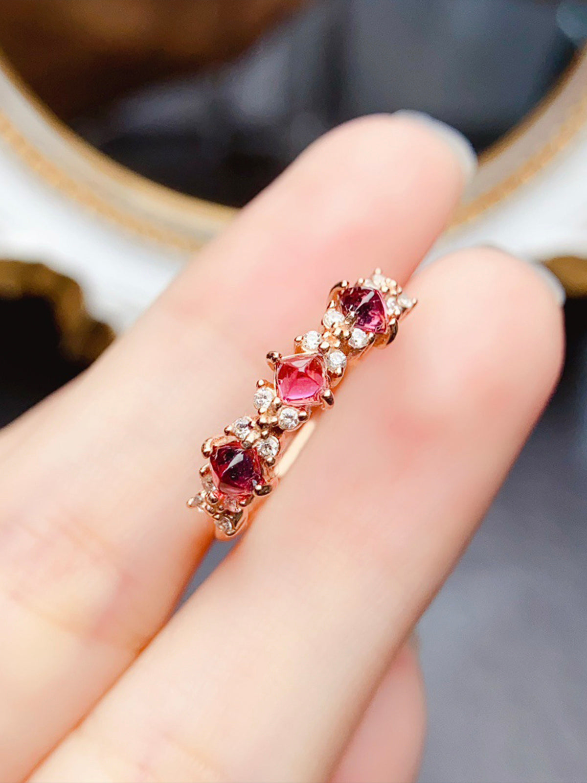 Natural Garnet Ring