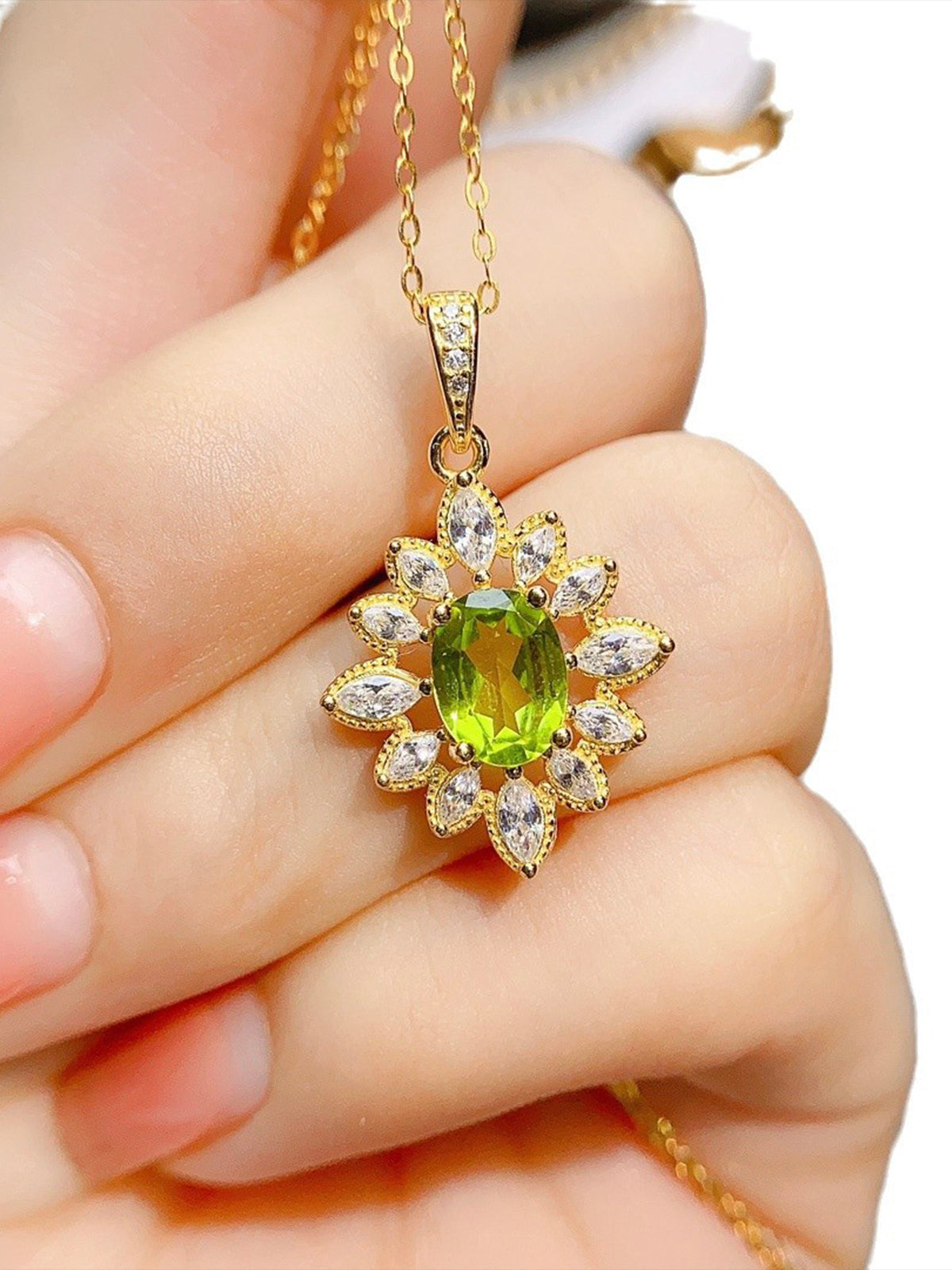 Natural Peridot Necklace