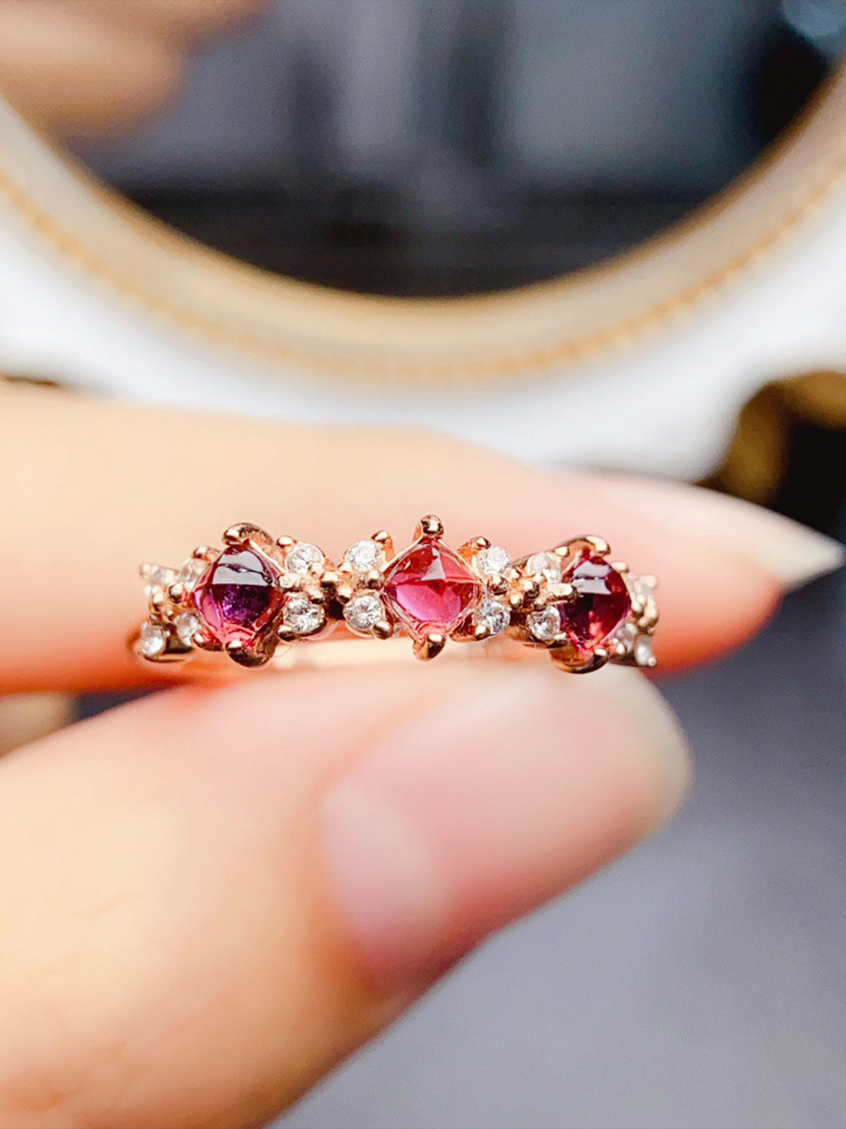 Natural Garnet Ring