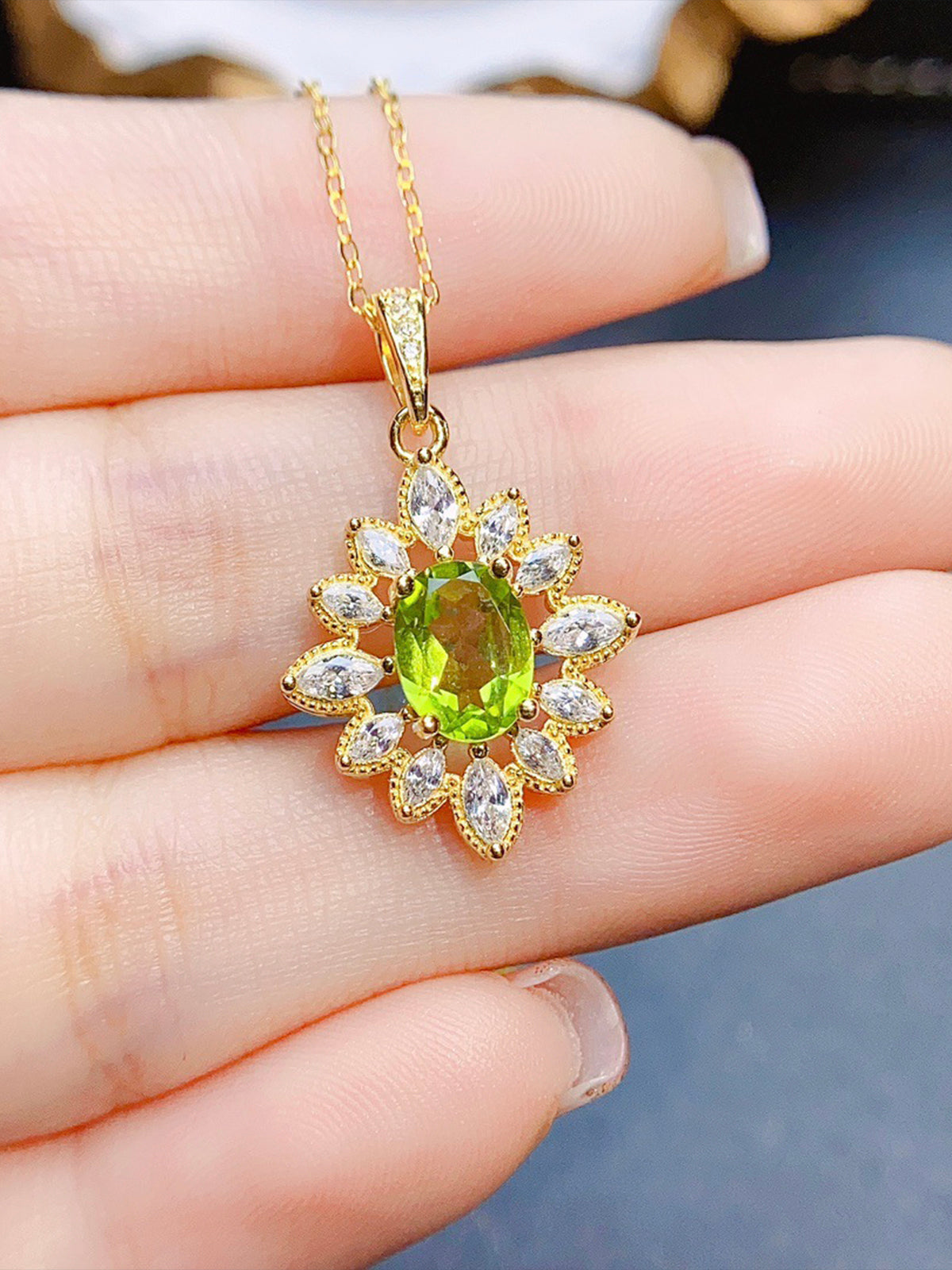 Natural Peridot Necklace