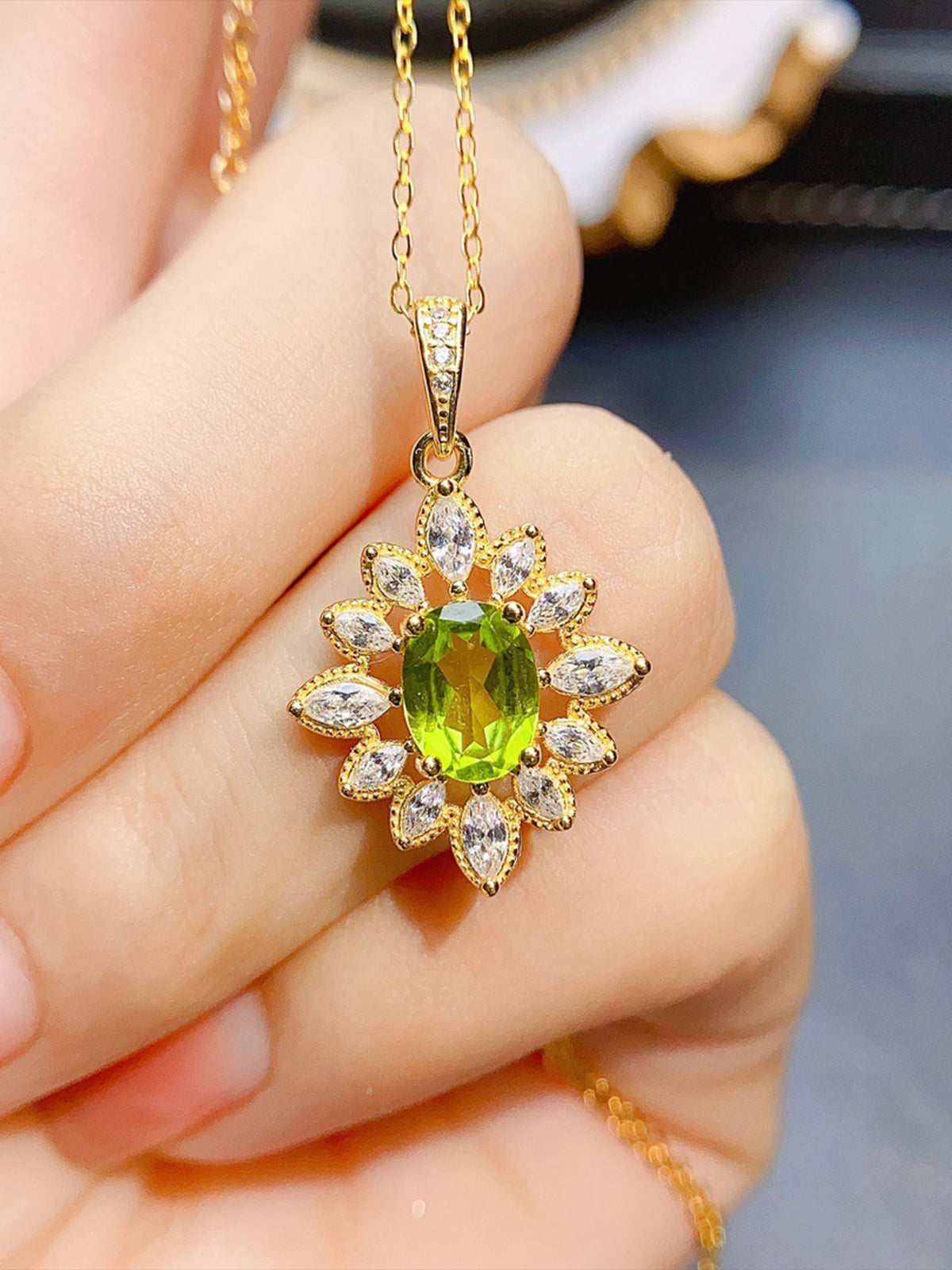 Natural Peridot Necklace