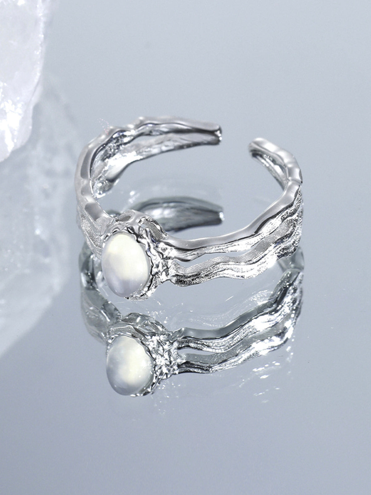 White Agate Ring