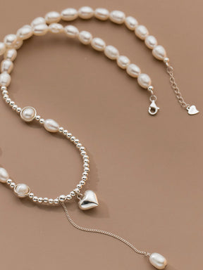 Heart Pearl Necklace