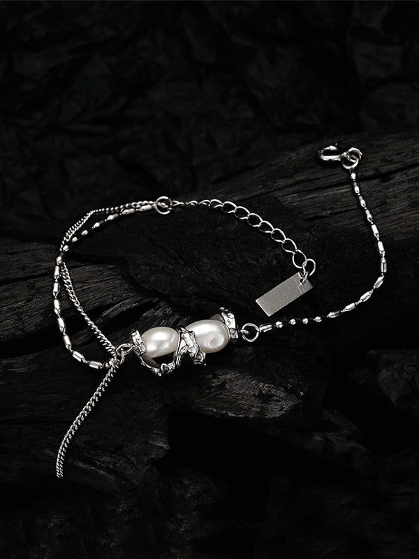 Twilight Pearl Chain Bracelet