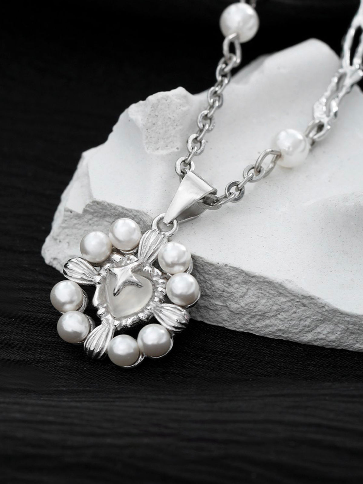 Pearl Love Cross Necklace