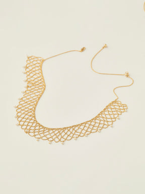 Mesh Pearl Necklace