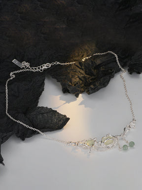 Prehnite Tassel Vine Necklace