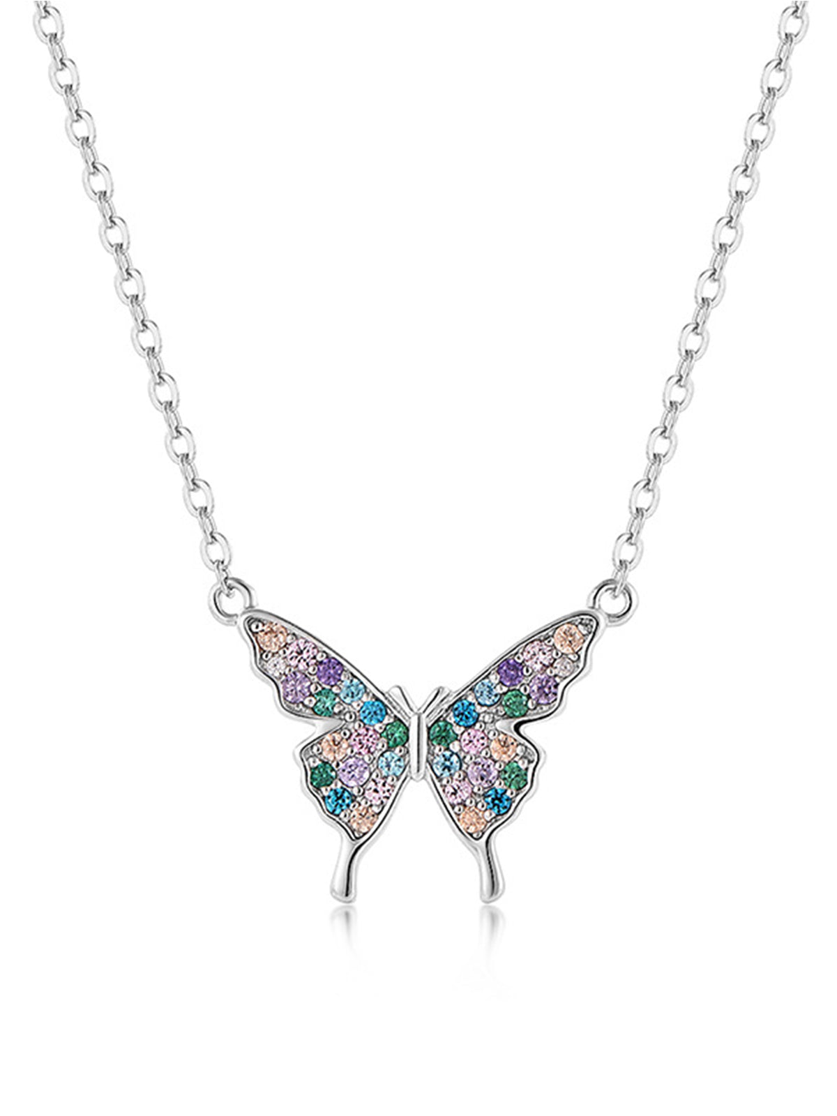 Gradient Color Butterfly Necklace