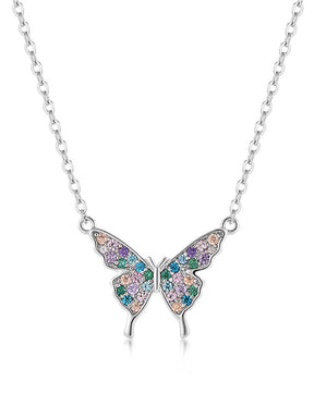 Gradient Color Butterfly Necklace