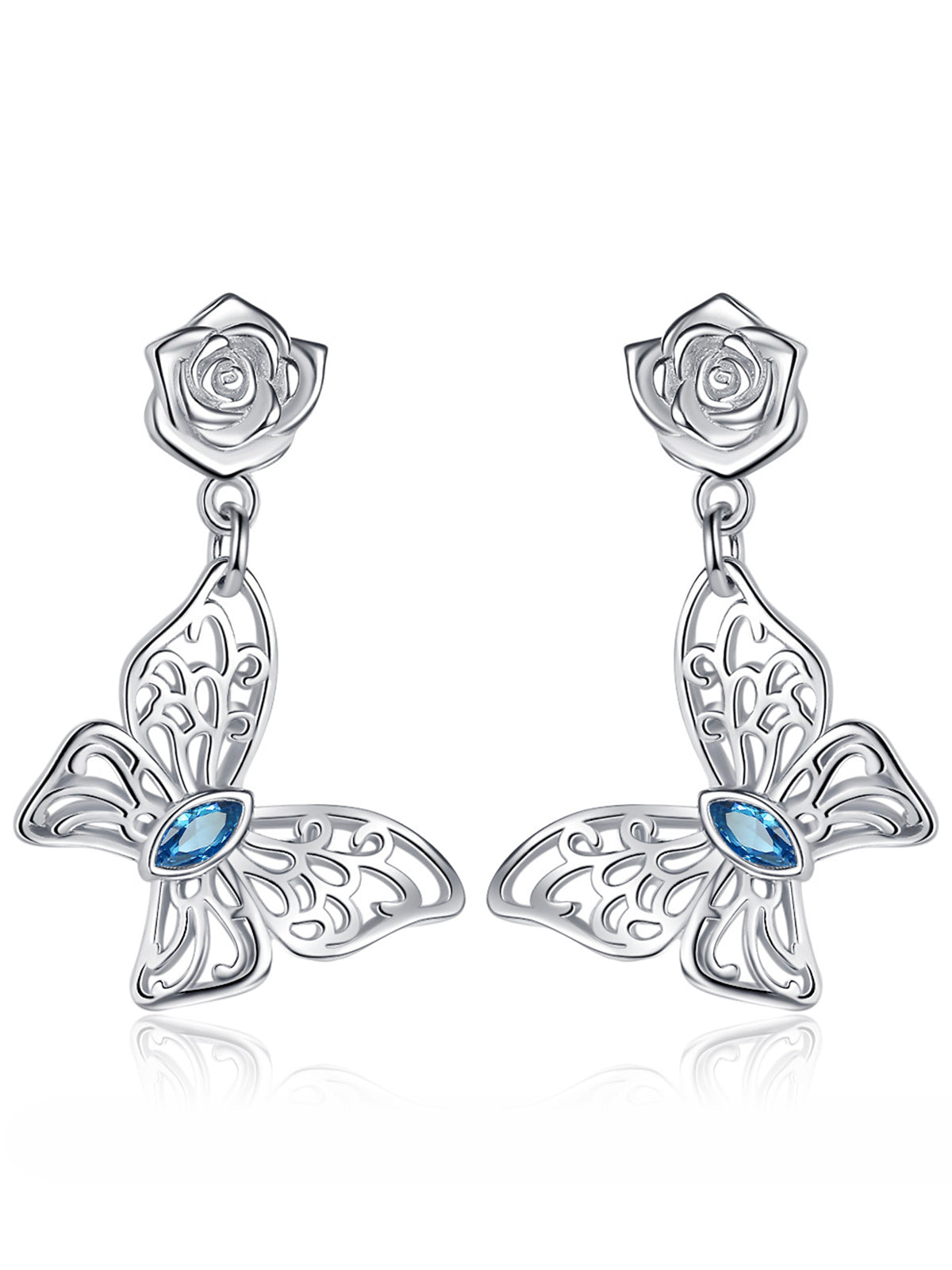 Flower Butterfly Earrings