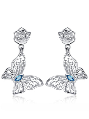 Flower Butterfly Earrings