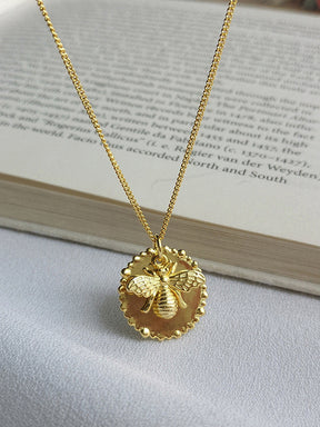 Golden Honey Bee Pendant