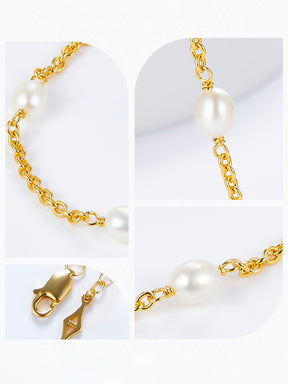 Wrapped Pearl Choker Necklace