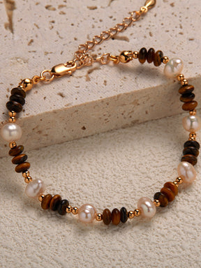 Tiger Eye Stone Beaded Bracelet