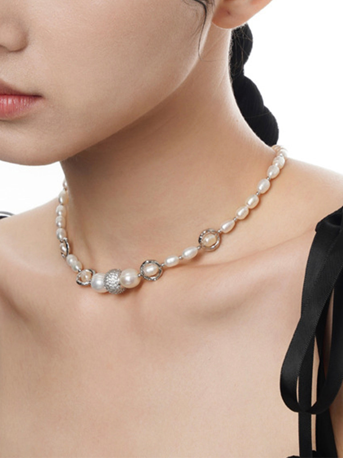 Baroque Pearl Planet Necklace