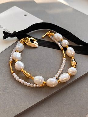 Baroque Double Layers Bracelet