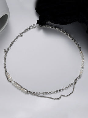 Pearl Cascade Chain Necklace