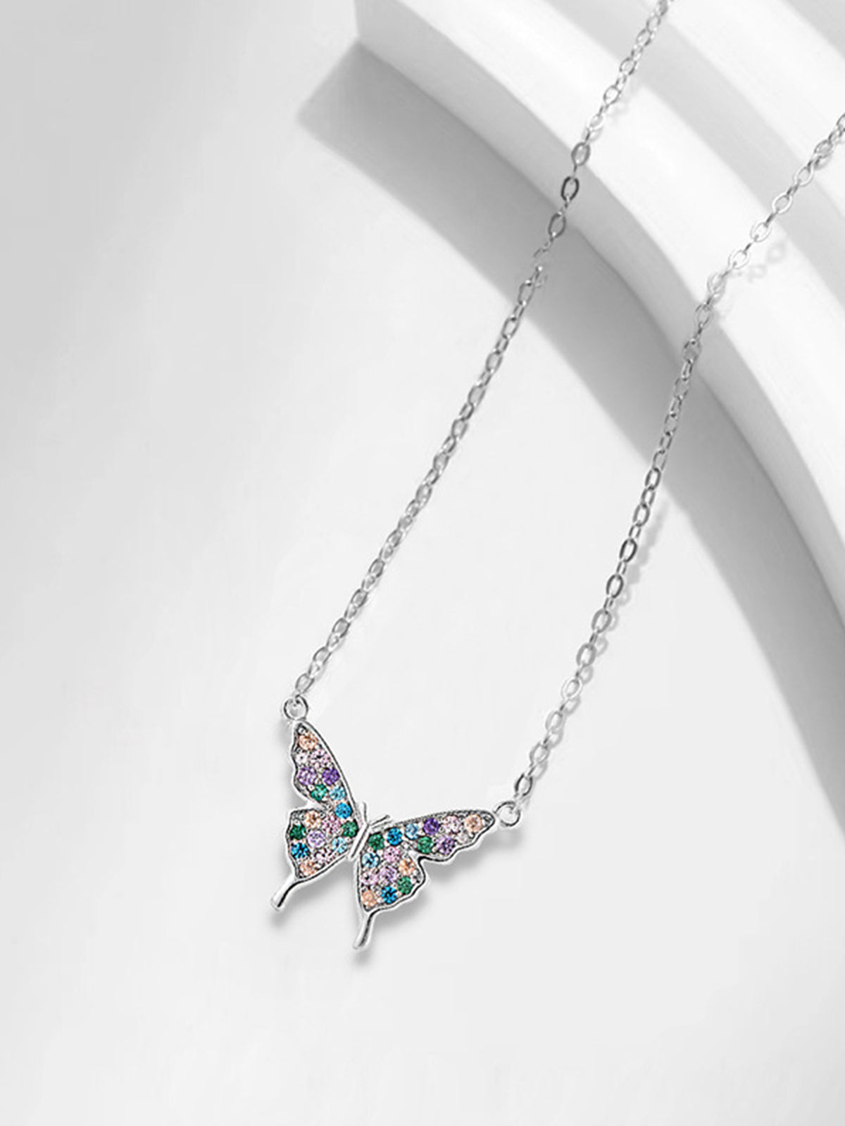 Gradient Color Butterfly Necklace