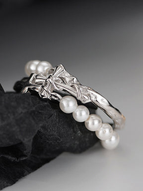 Cross Pearl Ring