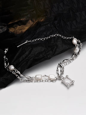 Baroque Pearl Link Chain Bracelet