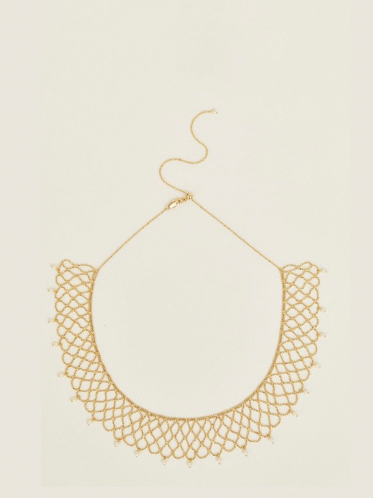 Mesh Pearl Necklace