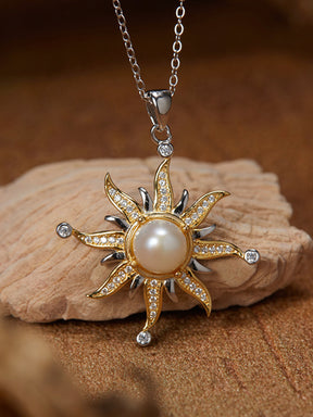 Sunflower Pearl Necklace