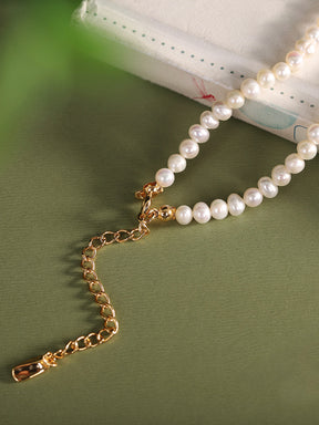 Pearl Bead Irregular Chain Choker