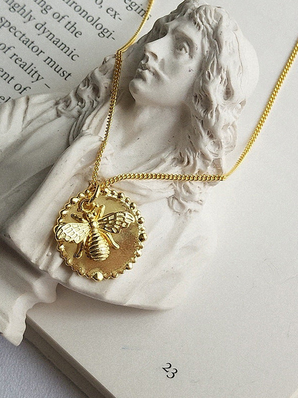 Golden Honey Bee Pendant