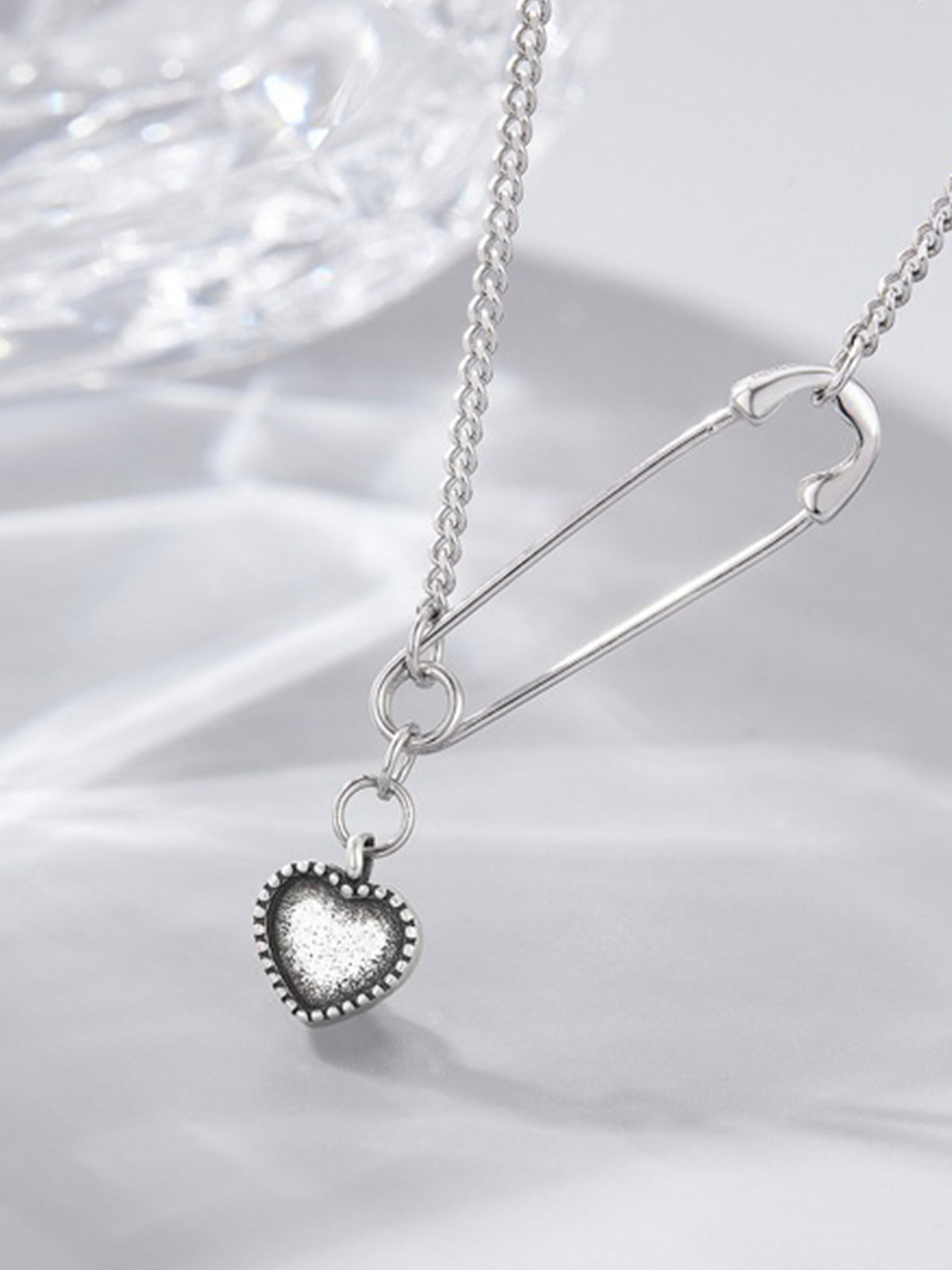 Heart Pin Necklace