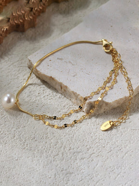 Pearl double layer bracelet