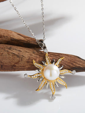 Sunflower Pearl Necklace