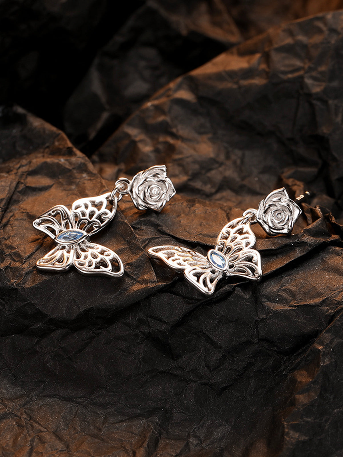 Flower Butterfly Earrings