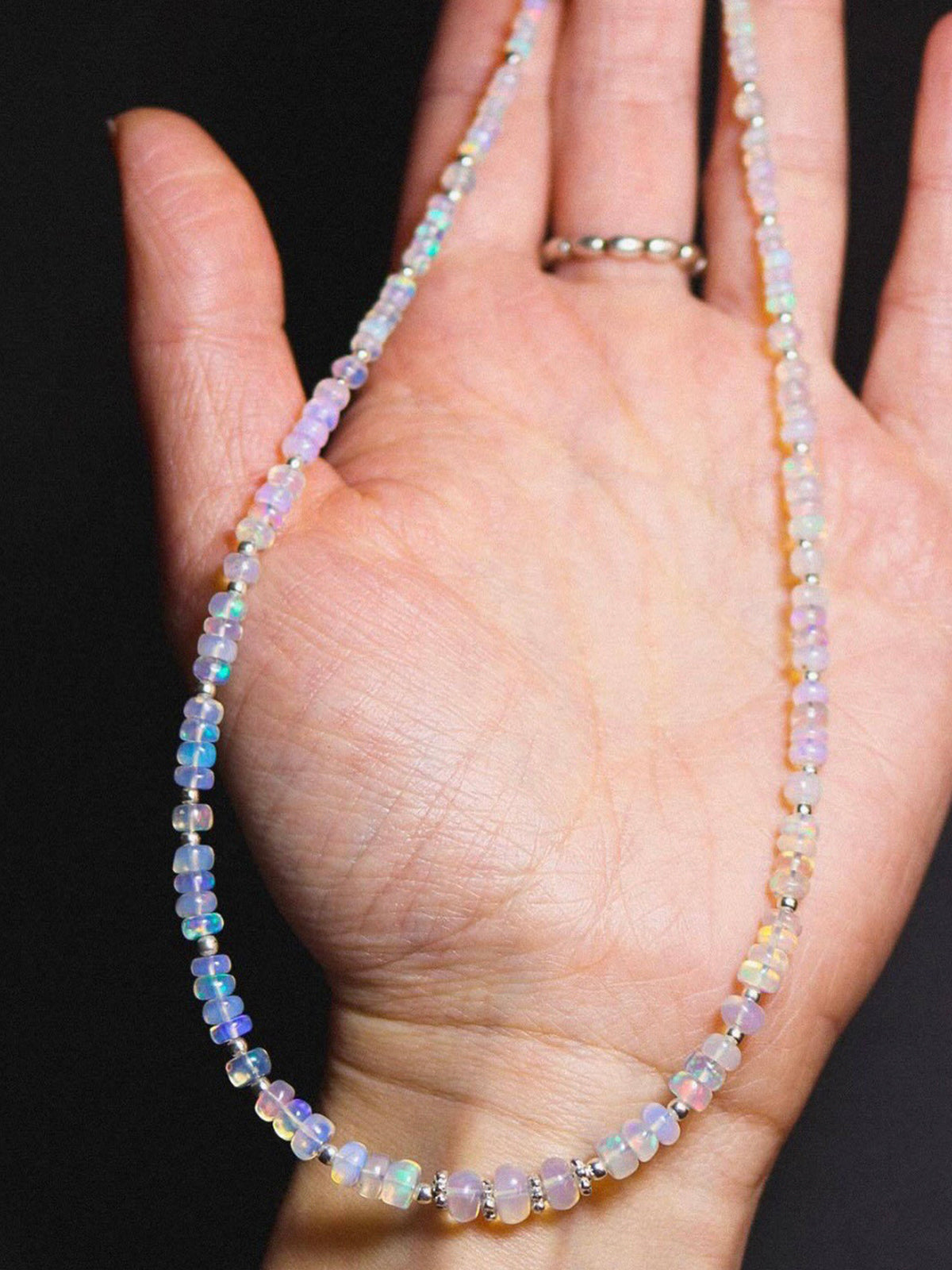 Colorful Opal Bead Necklace