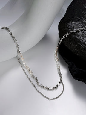 Pearl Cascade Chain Necklace