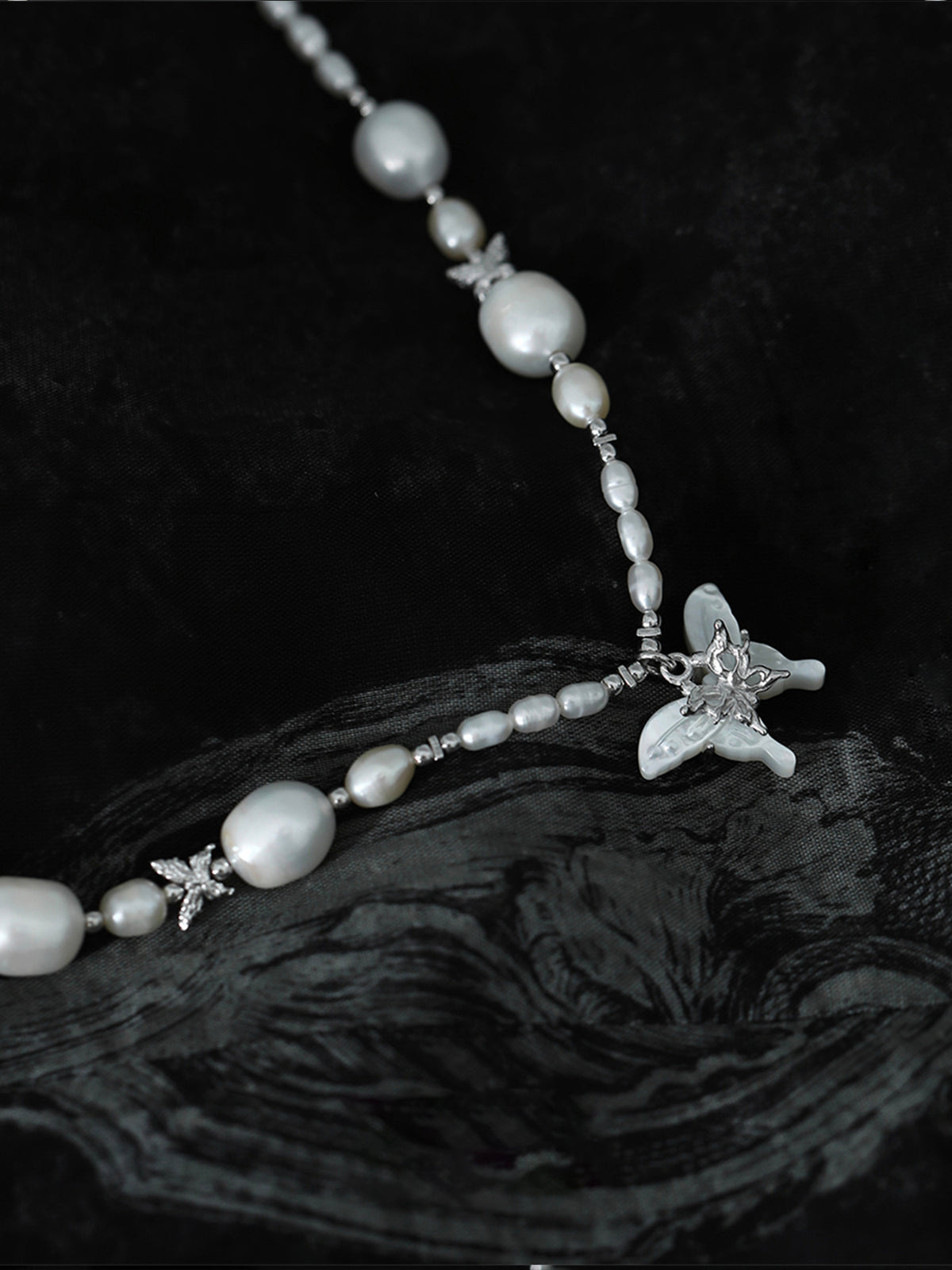 Butterfly Pearl Necklace