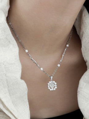 Pearl Love Cross Necklace