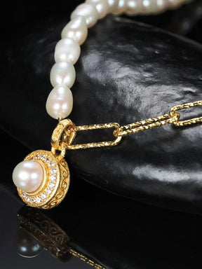 Pearl Patchwork Necklace