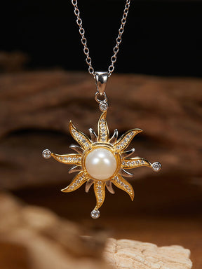 Sunflower Pearl Necklace