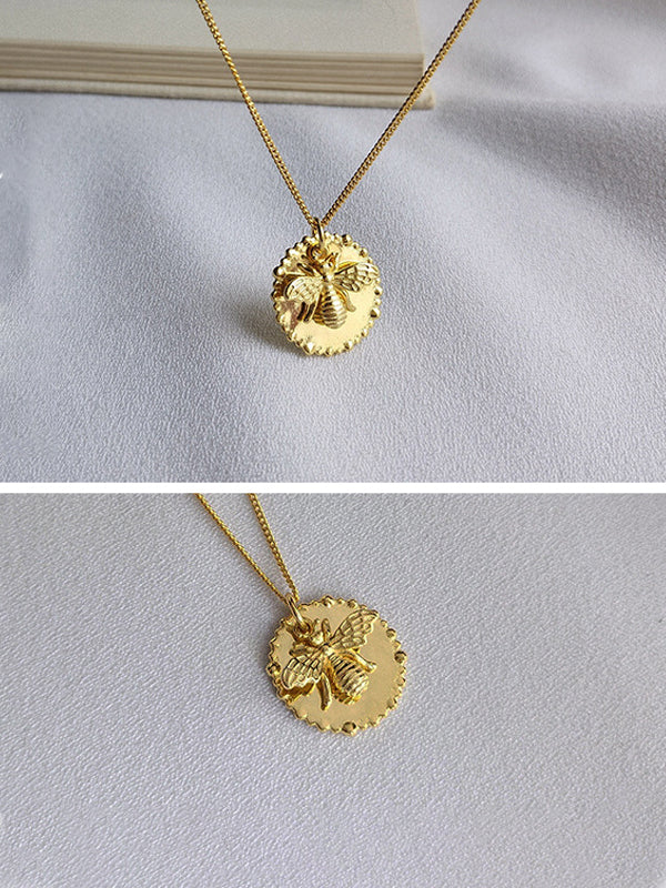 Golden Honey Bee Pendant