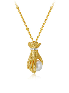 Pearl in Hand Pendant