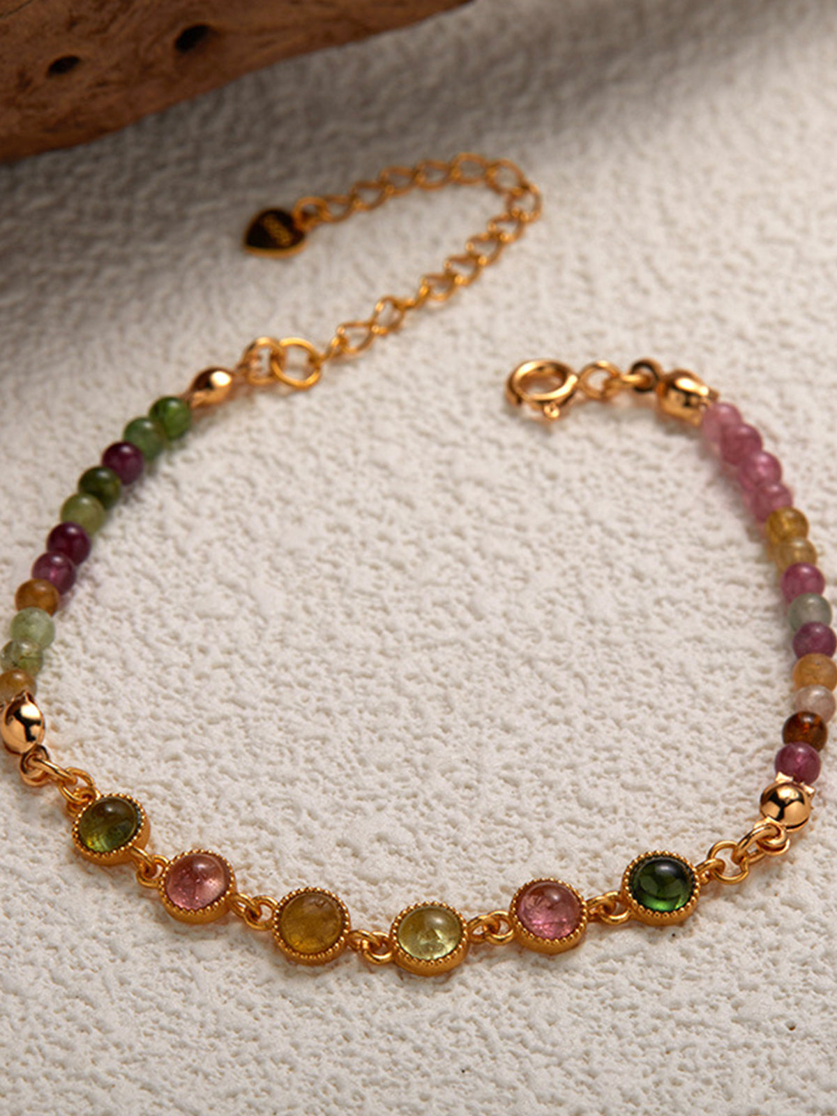 Natural Tourmaline Colorful Bracelet