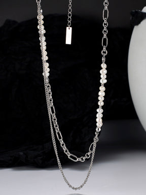 Pearl Cascade Chain Necklace