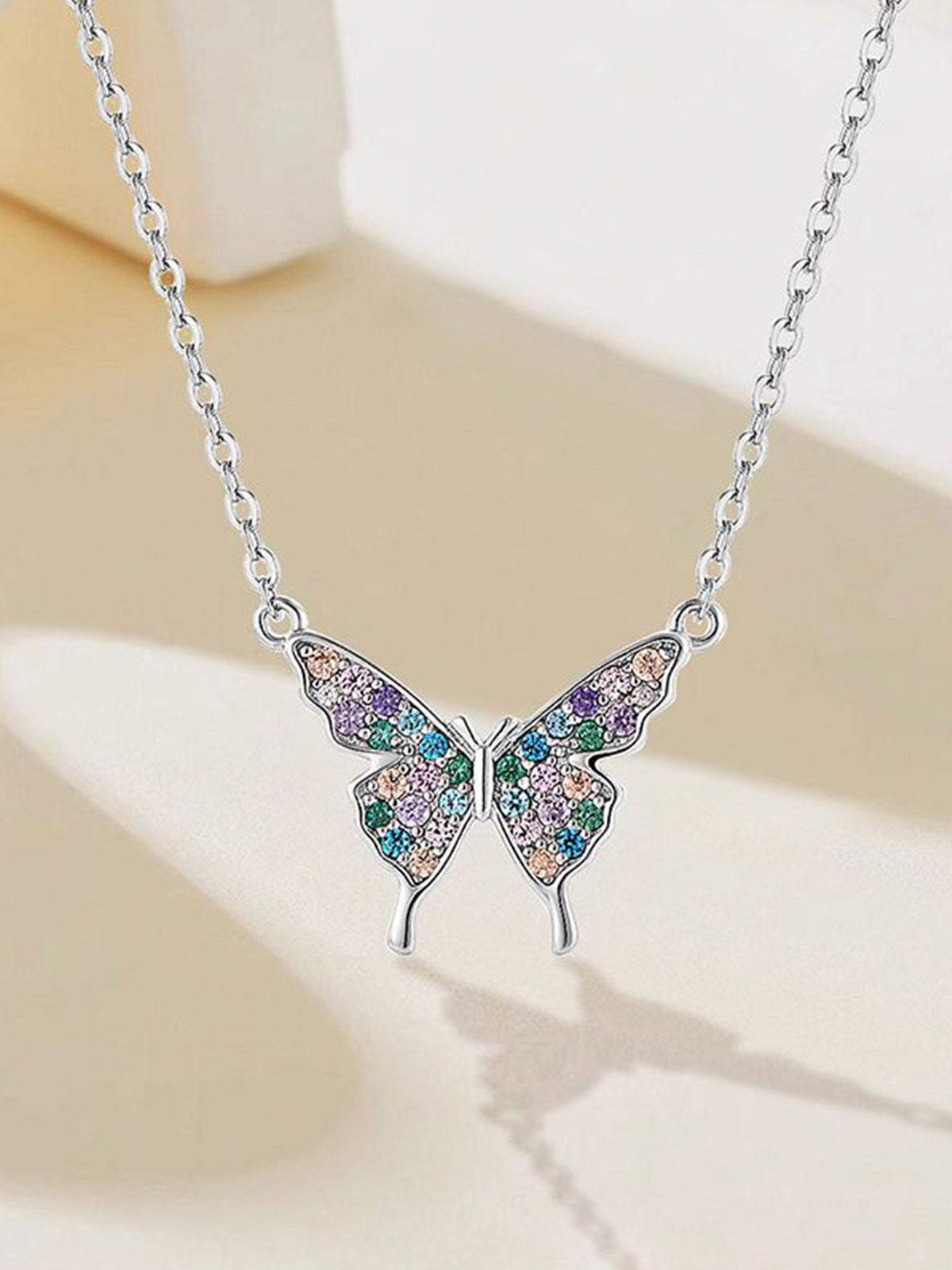 Gradient Color Butterfly Necklace