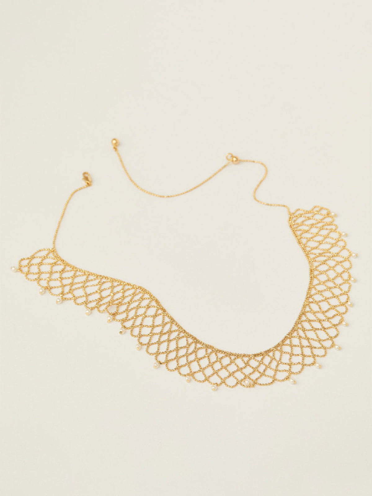 Mesh Pearl Necklace