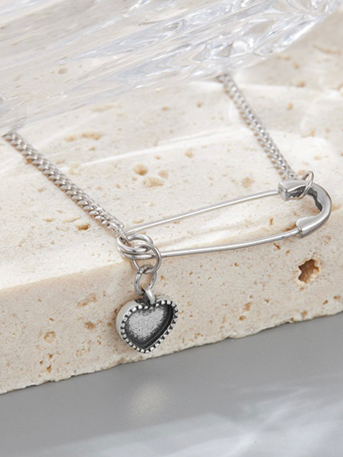 Heart Pin Necklace