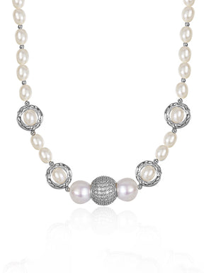 Baroque Pearl Planet Necklace