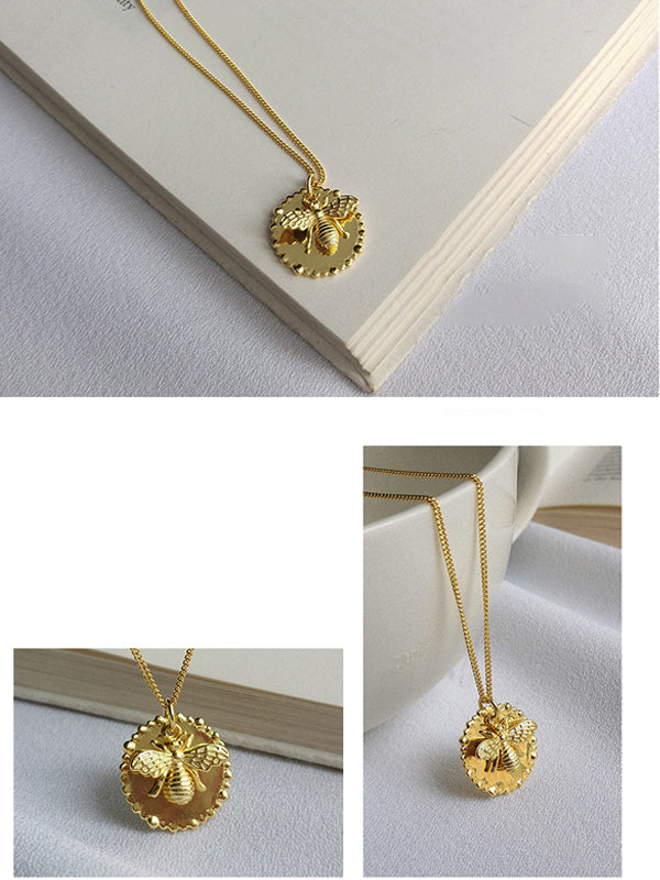 Golden Honey Bee Pendant