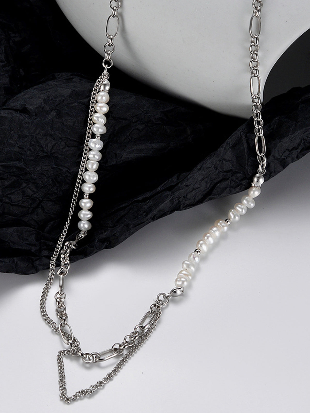 Pearl Cascade Chain Necklace